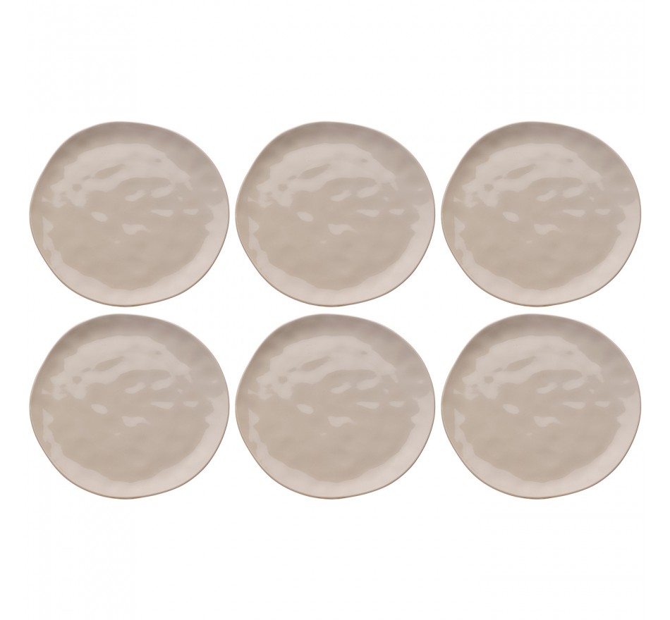 Plate Organic Ø26cm cream (6/set) Kare Design Plate Organic Ø26cm cream (6/set) Kare Design