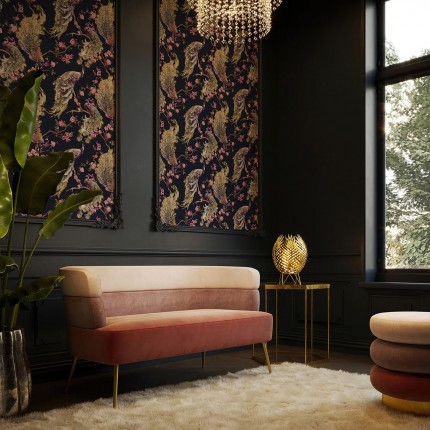 Sofa Sandwich 2-Zits fluweel roze Kare Design