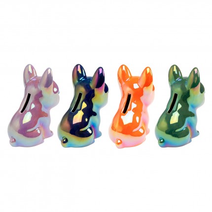 Spaarpot glanzende puppy's (4/set) Kare Design
