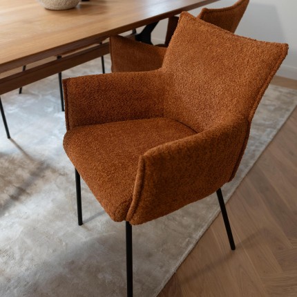 Stoel met armleuningen Selma oranje Kare Design Stoel met armleuningen Selma oranje Kare Design