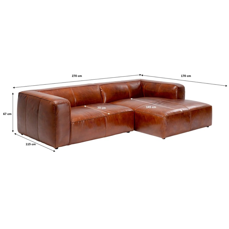 Leather corner sofa - Cubetto Kare Design