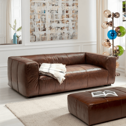 Sofa Cubetto 3-Zits donker leer Kare Design Sofa Cubetto 3-Zits donker leer Kare Design