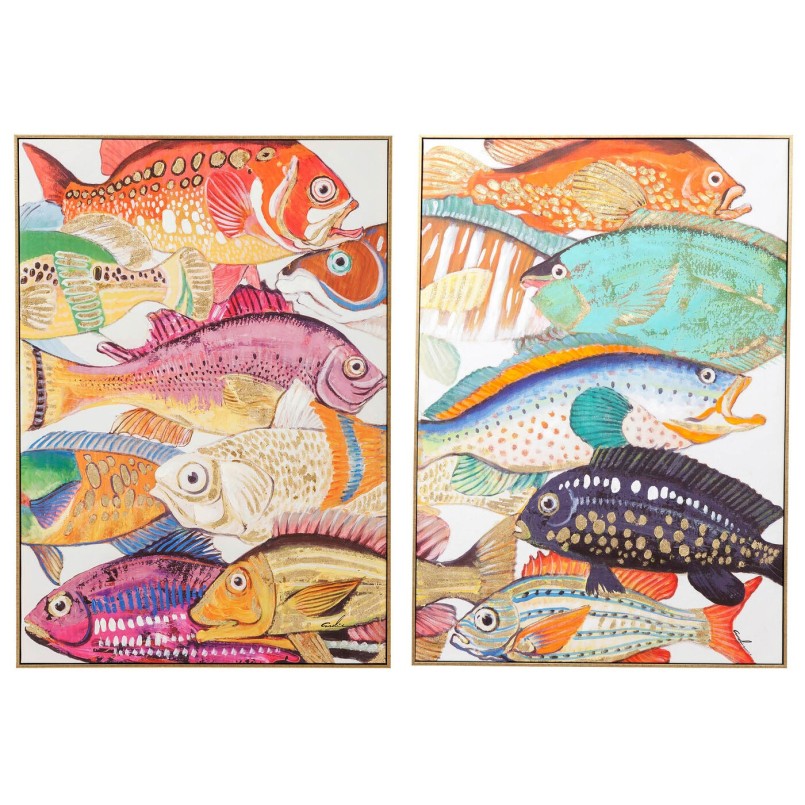 Schilderij Fish Meeting 40x50cm (2/Set) Kare Design