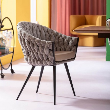 Stoel met armleuningen Knot bruin Kare Design Stoel met armleuningen Knot bruin Kare Design