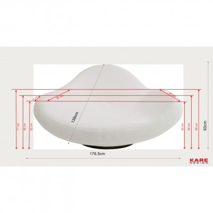Fauteuil Nebula geel Kare Design
