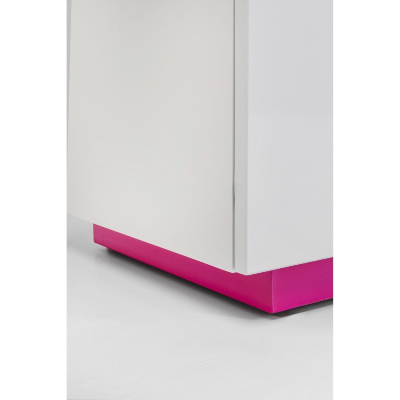 Armoire Tresor blanc rose160x166cm