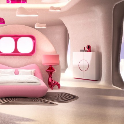 Dressoir Tresor wit en roze Kare Design