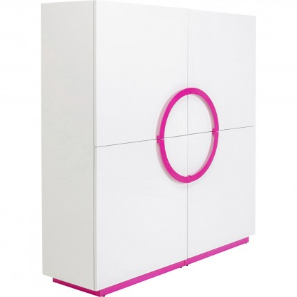 Kledingkast Tresor wit en roze Kare Design