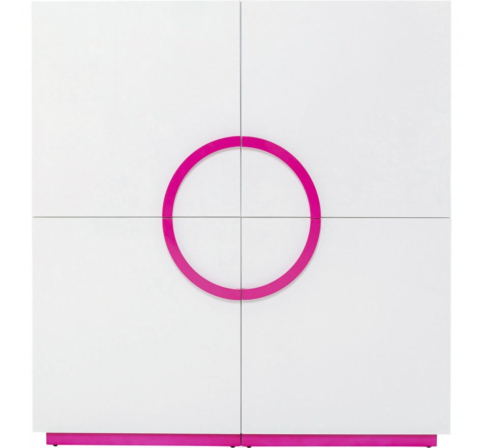 Cabinet Tresor white and pink Kare Design