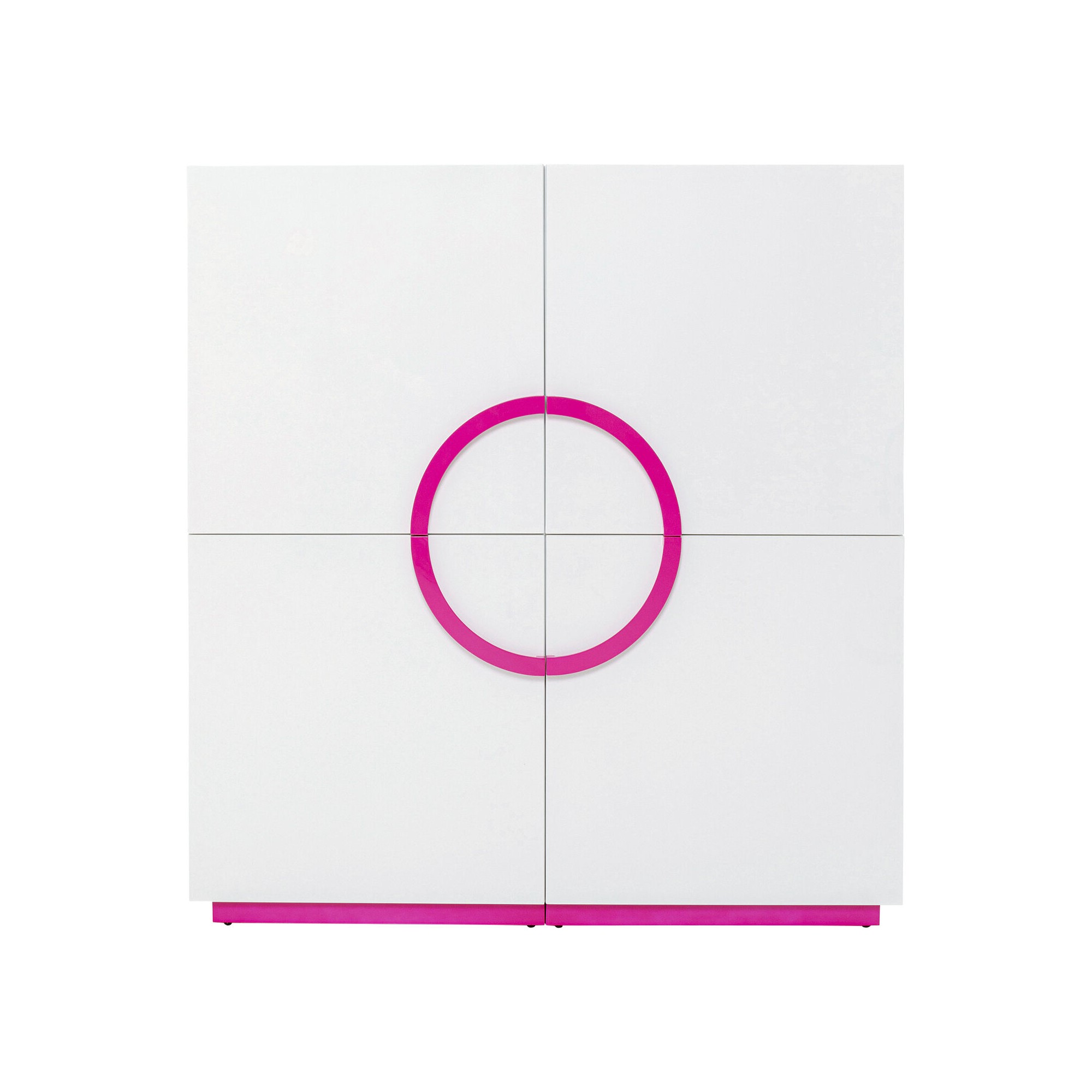 Armoire Tresor blanc rose160x166cm