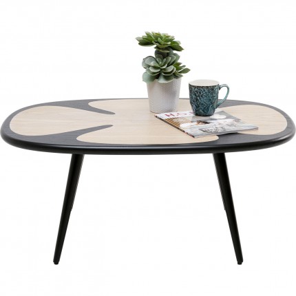 Salontafel Petal 90x60cm zwart Kare Design
