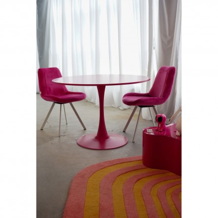 Eettafel Schickeria Ø110cm roze Kare Design