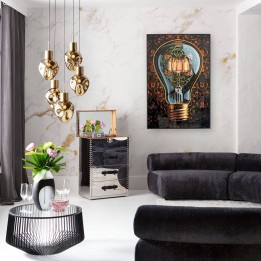 Schilderij LED gloeilamp 80x120cm Kare Design