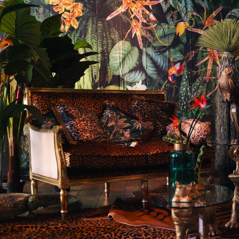 Leopard print fringe cushion - Kare Design