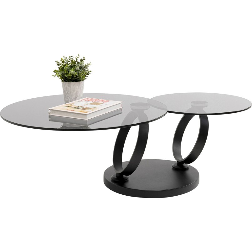 Table basse Beverly fumé noir 132x80cm