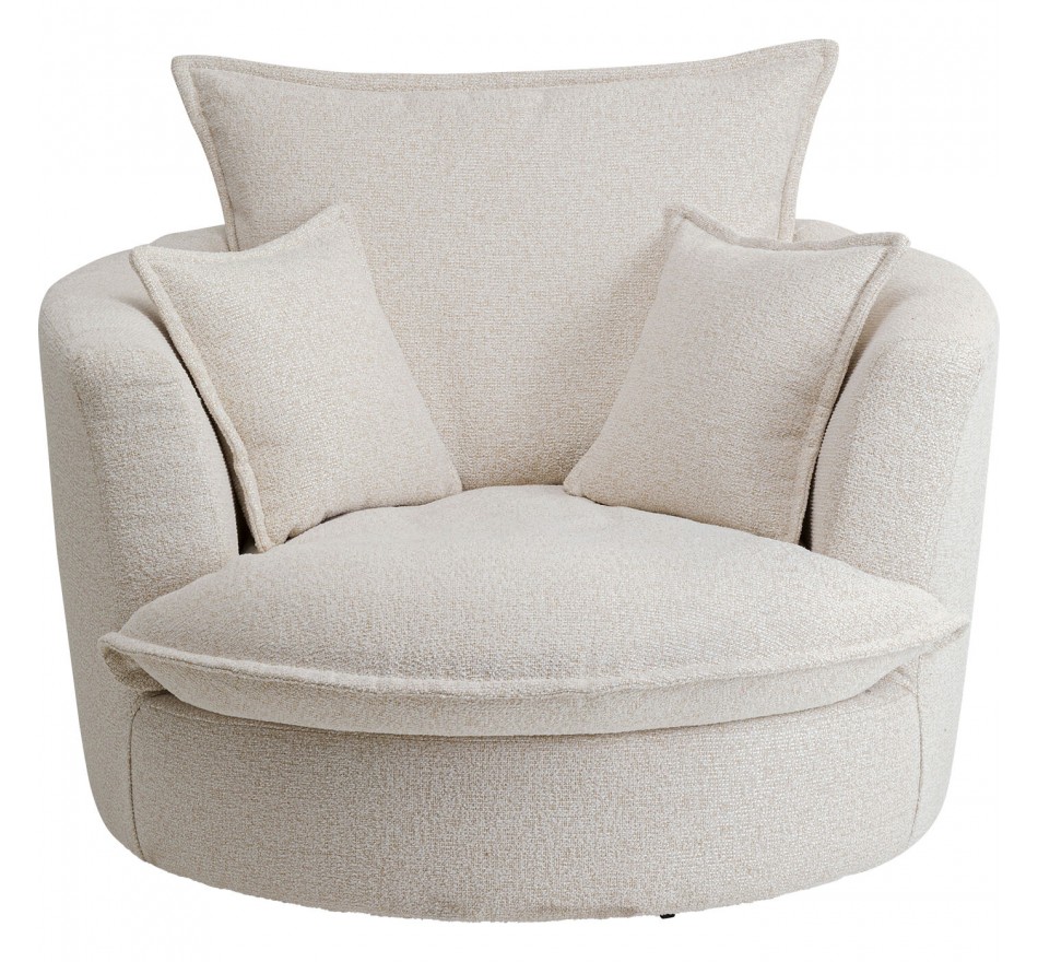 Draaifauteuil Joy creme Kare Design Draaifauteuil Joy creme Kare Design