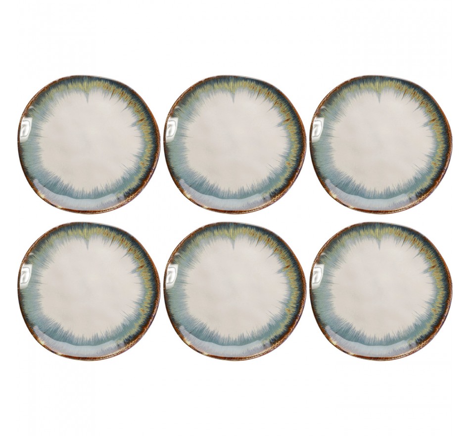 Borden Organic Ø20cm wit (6/Set) Kare Design Borden Organic Ø20cm wit (6/Set) Kare Design