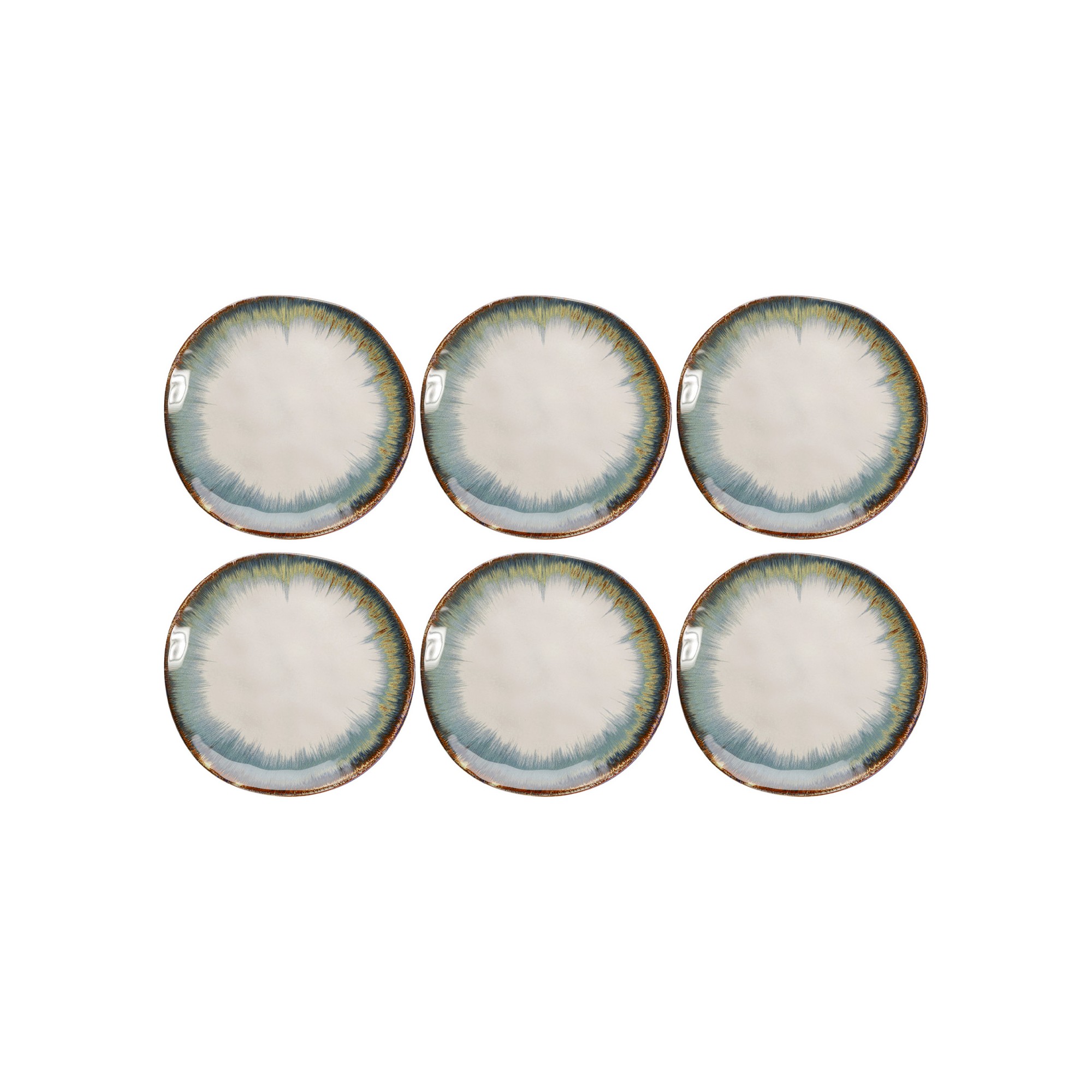 Borden Organic Ø20cm wit (6/Set) Kare Design