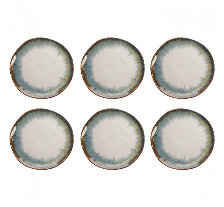 Borden Organic Ø26cm wit (6/Set) Kare Design Borden Organic Ø26cm wit (6/Set) Kare Design