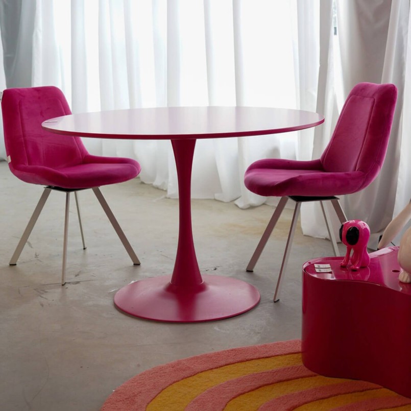 Draaistoel Baron roze Kare Design