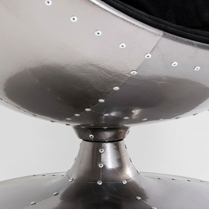 Swivel Armchair Eye Ball black velvet Kare Design