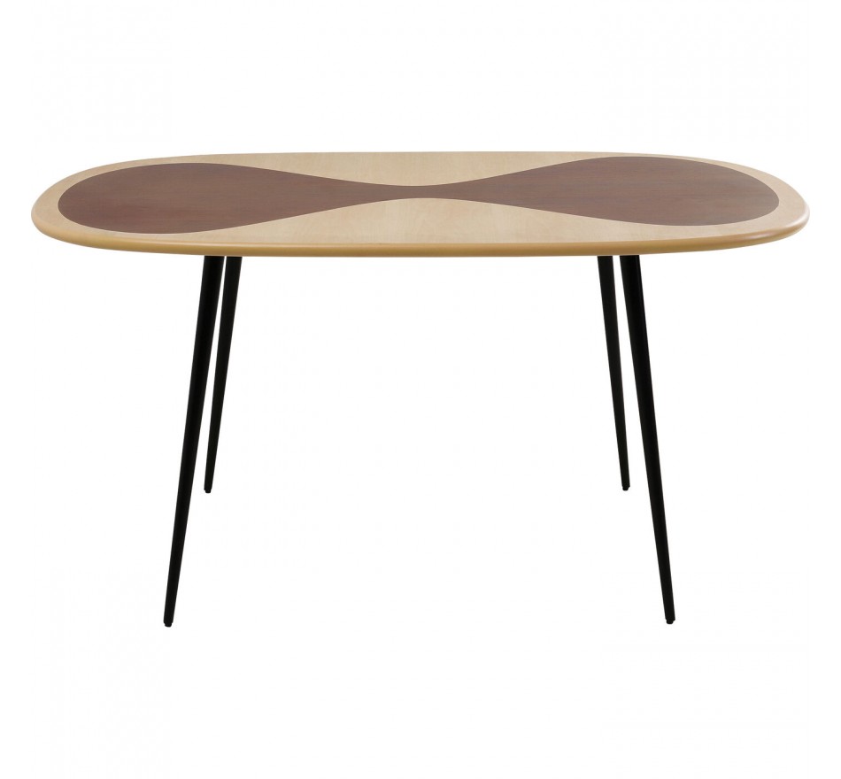 Eettafel Petal 150x90cm zwart Kare Design