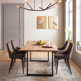 Brown velvet chair - East Side - Kare Design