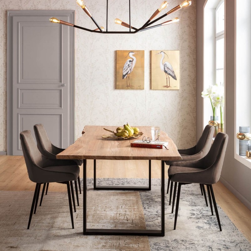 Bruine fluwelen stoel - East Side - Kare Design