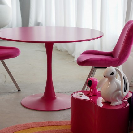 Eettafel Schickeria Ø110cm roze Kare Design