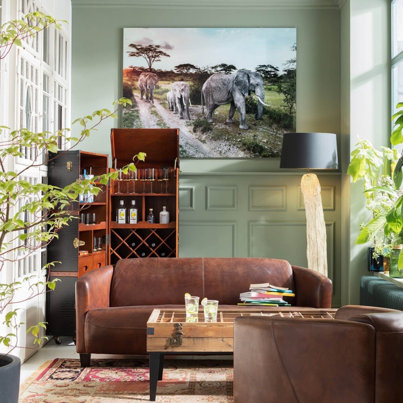 Floated Wood Floor Lamp - Nature Straight - Kare Design