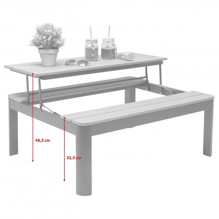 Outdoor Multifunctional Coffee Table Happy Day grey Kare Design