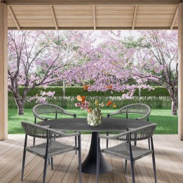 Tuinmeubilair Grande Possibilita tafel 180cm en 4 stoelen grijs Kare Design
