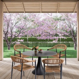 Tuinmeubilair Grande Possibilita tafel 120cm en 4 stoelen nature Kare Design