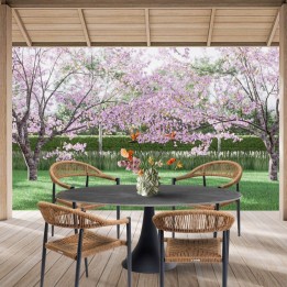 Tuinmeubilair Grande Possibilita tafel 180cm en 4 stoelen nature Kare Design