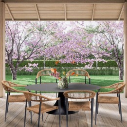Tuinmeubilair Grande Possibilita tafel 220cm en 6 stoelen nature Kare Design