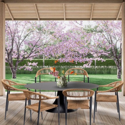 Outdoor set Grande Possibilita table 220cm and 6 chairs nature Kare Design