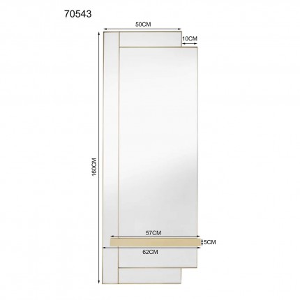 Spiegel Gideon 160x60cm Kare Design