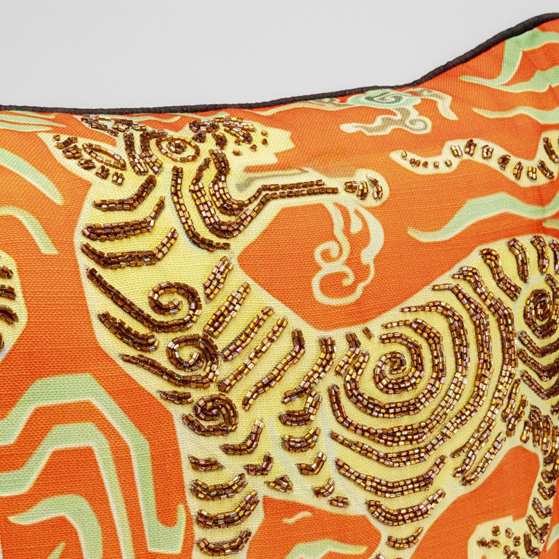 Cushion orange tigers Kare Design