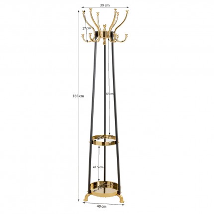 Coat Rack Luna black and gold Kare Design Coat Rack Luna black and gold Kare Design