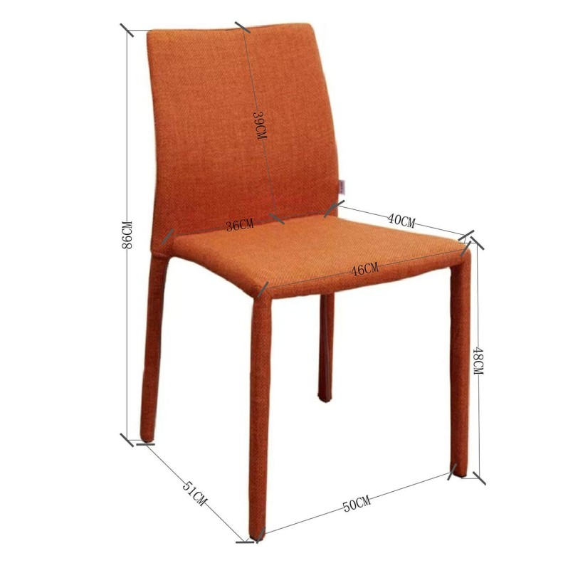 Oranje stoel - Bologna - Kare Design