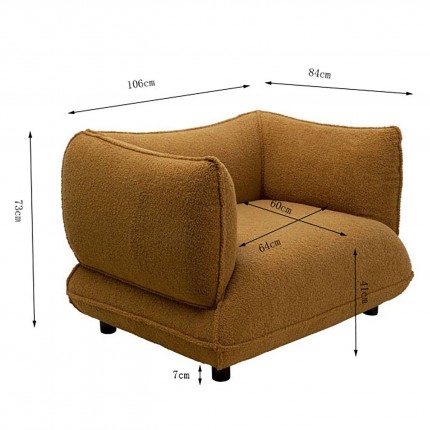 Armchair Gigi brown Kare Design Armchair Gigi brown Kare Design