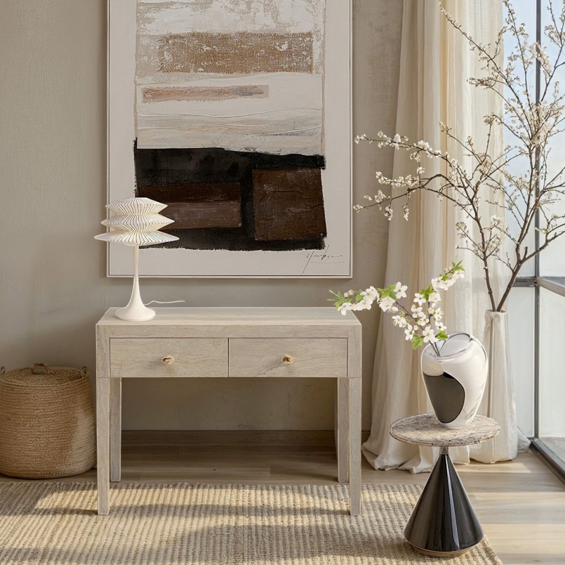 Transparante en zwarte glazen vaas - Balance - Kare Design