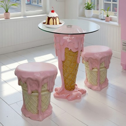 Bar Table icecream pink Ø48cm Kare Design Bar Table icecream pink Ø48cm Kare Design