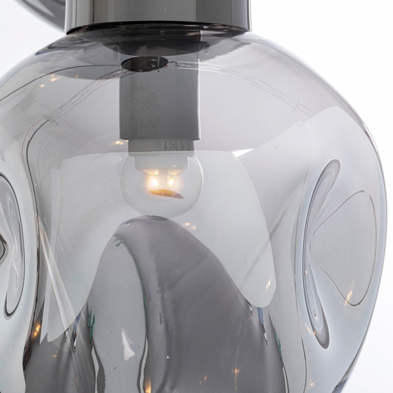Silver suspension lamp in glass - Supernova - Kare Design