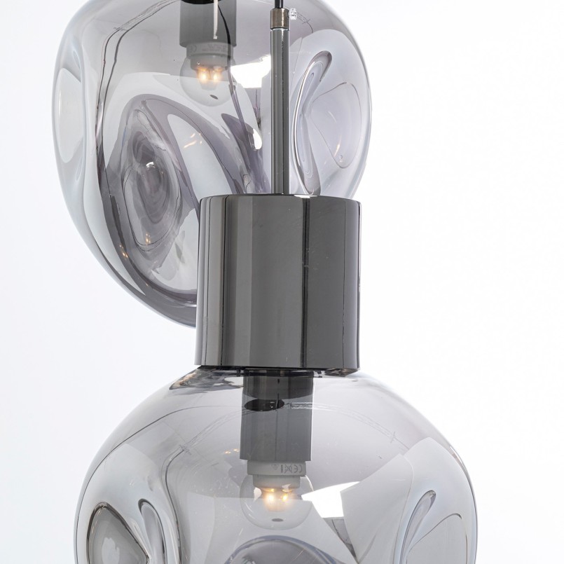 Silver suspension lamp in glass - Supernova - Kare Design