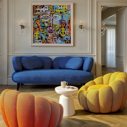 Blue retro sofa - Peppo - Kare Design