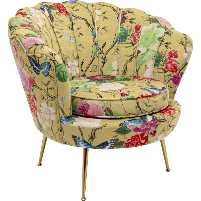 Fauteuil Water Lily doré Flower Fever jaune