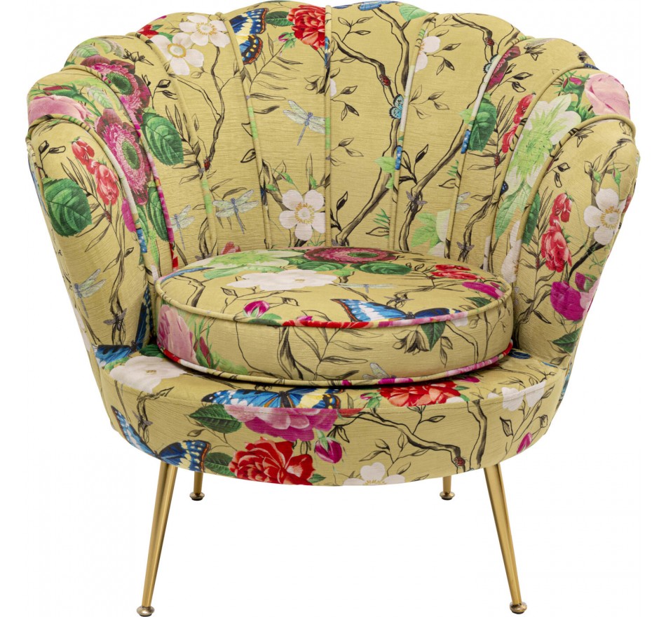 Fauteuil Water Lily Flower Fever geel Kare Design Fauteuil Water Lily Flower Fever geel Kare Design
