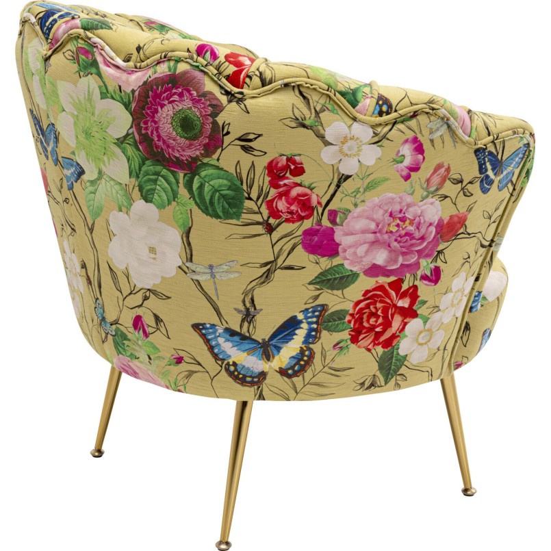 Fauteuil Water Lily doré Flower Fever jaune