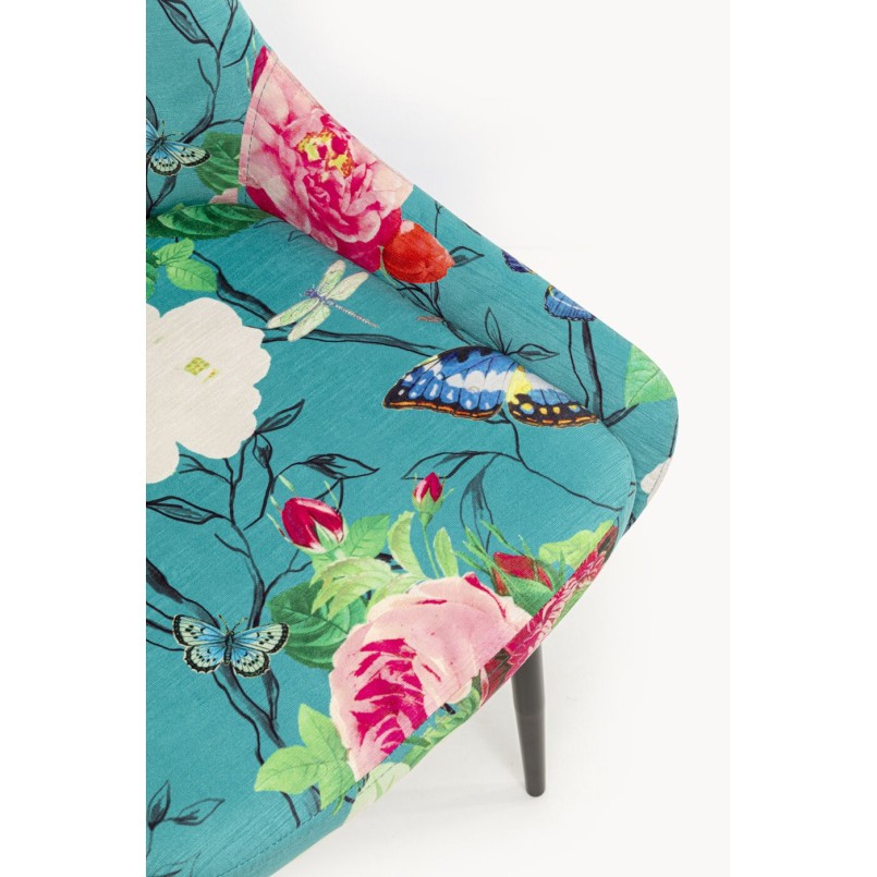 Stoel East Side Flower Fever blauw Kare Design